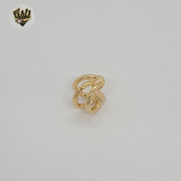 (1-2649-3) Gold Laminate - Triple Cuff Earring - BGF