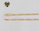(1-0004) Gold Laminate - 3mm Flat Figaro Anklet - 10" - BGF - Fantasy World Jewelry
