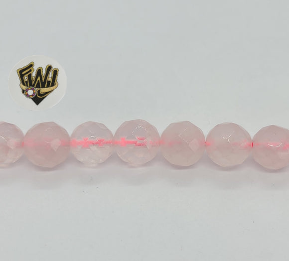 (MBEAD-170) 10mm Quarzo Rosado Faceted Beads - Fantasy World Jewelry