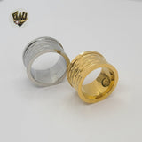 (4-0044) Stainless Steel - Chunky Ring. - Fantasy World Jewelry