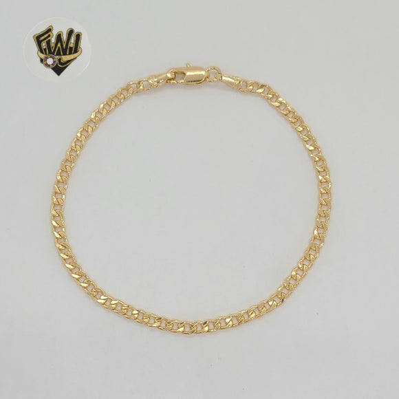 (1-0401) Gold Laminate - 3mm Curb Bracelet - BGF