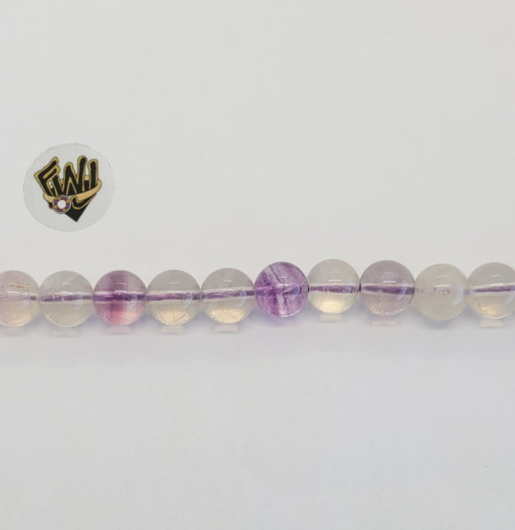 (MBEAD-190) 8mm Fluorite Beads - Fantasy World Jewelry