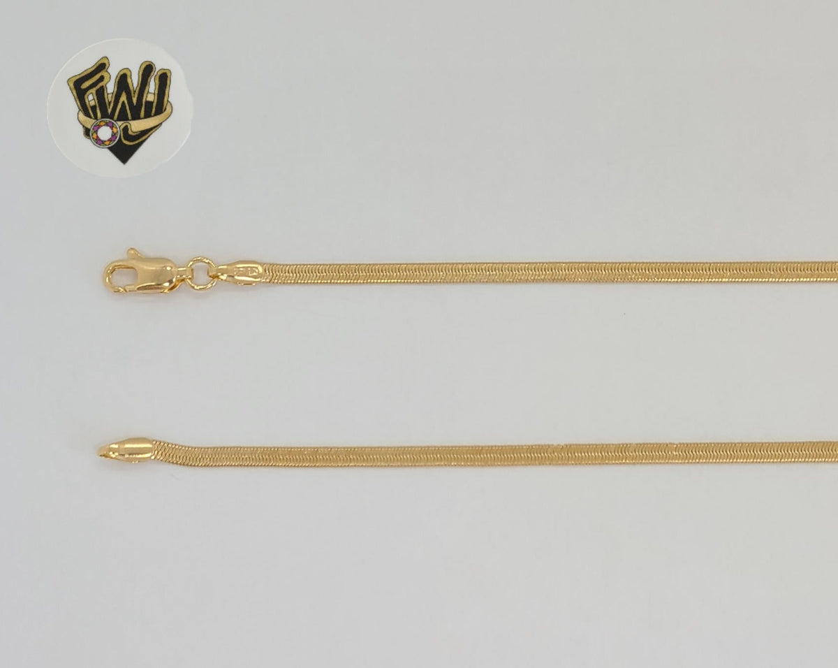 (1-1614-1) Gold Laminate - 3mm Herringbone Link Chain - BGF 16