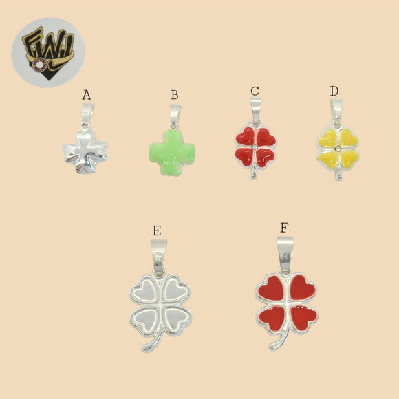(2-1224) 925 Sterling Silver - Clover Pendants. - Fantasy World Jewelry