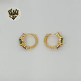 (1-2625-A) Gold Laminate - Zircon Huggies - BGO - Fantasy World Jewelry