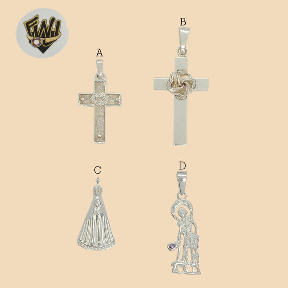 (2-1028) 925 Sterling Silver - Religious Pendants.