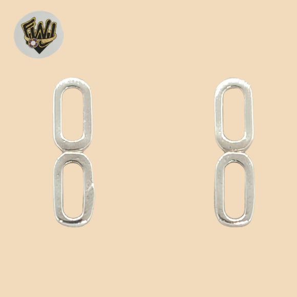 (2-3062-3) 925 Sterling Silver - Paper Clip Dangle Earrings.