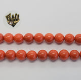 (MBEAD-114) 8mm Coral Beads - Fantasy World Jewelry