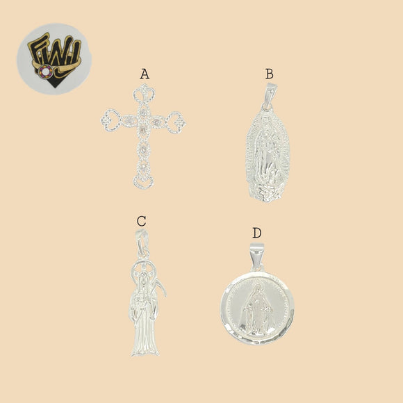 (2-1056) 925 Sterling Silver - Religious Pendants.