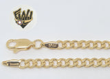(1-0403) Gold Laminate - 4mm Curb Link Bracelet - BGF - Fantasy World Jewelry
