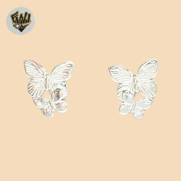 (2-3122) 925 Sterling Silver - Plain Butterfly Earrings.