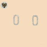 (2-3092) Pendientes de plata de ley 925 con circonitas. 