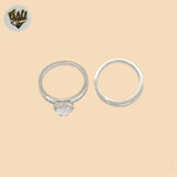 (2-5244-1) 925 Sterling Silver - Wedding Heart Ring.