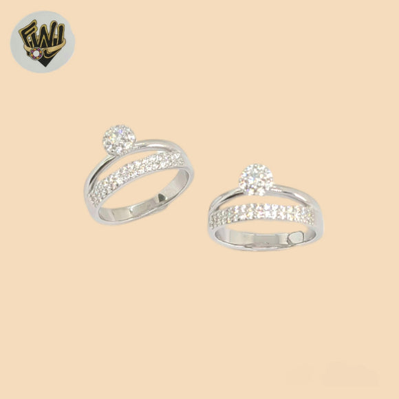 (2-5255-1) 925 Sterling Silver - Wedding Zircon Ring.