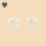 (2-5027-2) 925 Sterling Silver - Hamsa Hand Zircon Ring.