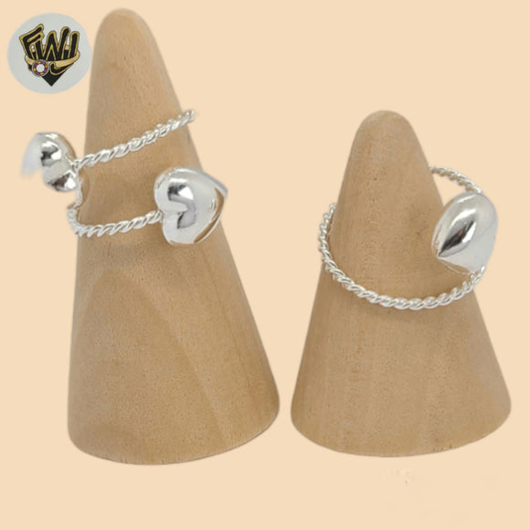 (2-5073) 925 Sterling Silver - Adjustable Heart Ring.