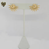 (1-1210-6) Laminado de oro - Aretes con forma de sol - BGF