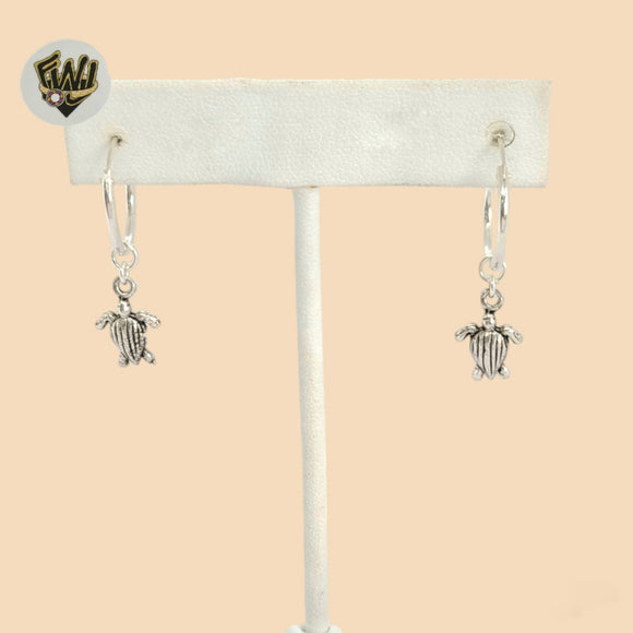 (2-4322) 925 Sterling Silver - Turtle Hoops.