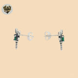 (2-3063) 925 Sterling Silver - Dragonfly Stud Earrings.