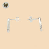 (2-3064) 925 Sterling Silver - Paper Clip Earrings.