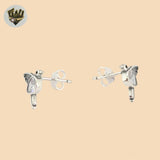 (2-3070) 925 Sterling Silver - Bird Stud Earrings.