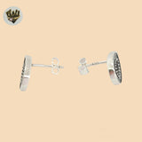 (2-3179) 925 Sterling Silver -Zircon Stud Earrings.