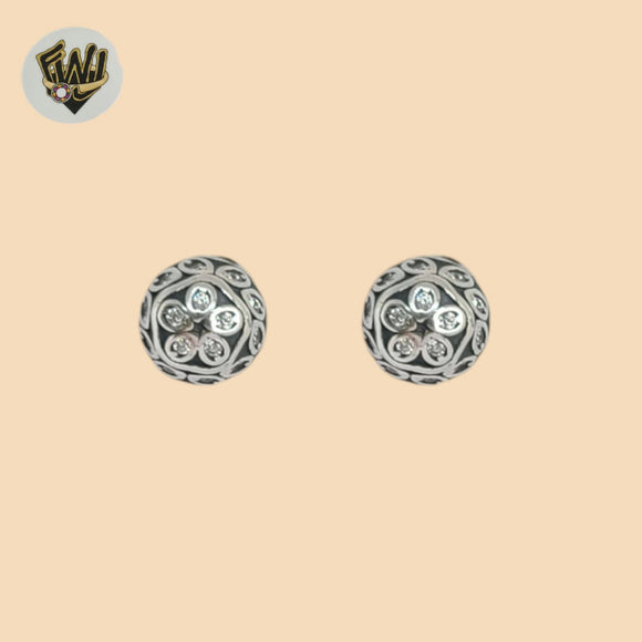 (2-3061) 925 Sterling Silver -Zircon Stud Earrings.