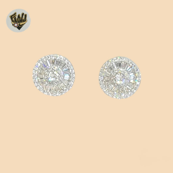 (2-3145) 925 Sterling Silver -Zircon Stud Earrings.