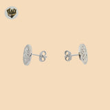 (2-3145) 925 Sterling Silver -Zircon Stud Earrings.