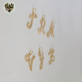 (1-2456) Gold Laminate - Letter Pendants - BGF