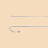 (2-66014-2) 925 Sterling Silver - 1mm Link Moon Necklace.