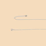 (2-66003-1) 925 Sterling Silver - 1mm Link Infinity Necklace.