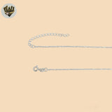 (2-66014) 925 Sterling Silver - 1mm Link Tree Necklace.