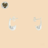 (2-3248-1) 925 Sterling Silver - Drop Stud Earrings.