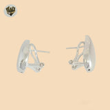 (2-3220) 925 Sterling Silver - Drop Stud Earrings.