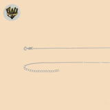 (2-66120) Plata de ley 925 - Collar con eslabones de cereza de 1 mm.