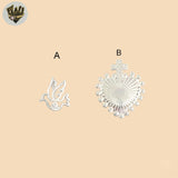 (2-1093) 925 Sterling Silver - Carved Pendants.