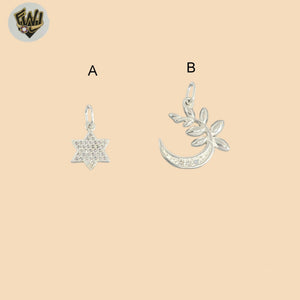 (2-1547) 925 Sterling Silver - Zircon Pendants.