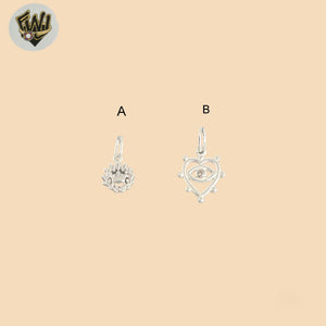 (2-1370) 925 Sterling Silver - Zircon Pendants.