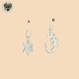 (2-1547) 925 Sterling Silver - Zircon Pendants.