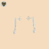 (2-3431) Plata de Ley 925 - Aretes de Perlas. 