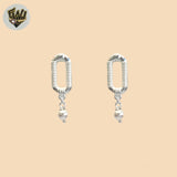 (2-3431) Plata de Ley 925 - Aretes de Perlas. 