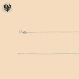 (2-66121-4) 925 Sterling Silver - 1mm Link Heart Necklace - 18"