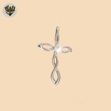 (2-1044) Plata de Ley 925 - Colgantes Cruz con Circonitas.