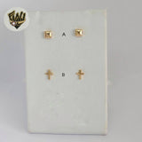 (1-1132-2) Gold Laminate - Stud Earrings - BGF