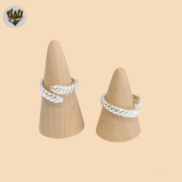 (2-5053-2) Anillo Croissant Ajustable en Plata de Ley 925.