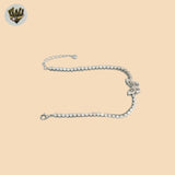 (2-0439) 925 Sterling Silver - Zircon Butterfly Bracelet.