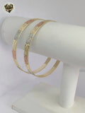 (1-4046) Gold Laminate - 6mm Three Tones Guadalupe Virgin Bangle - BGO
