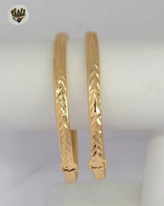 (1-4026) Gold Laminate - 5mm Carved Bangles - BGO