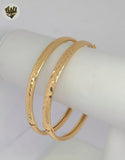 (1-4026) Gold Laminate - 5mm Carved Bangles - BGO